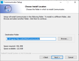 Choose Install Location screenshot showing Destination Folder set to download to your computer